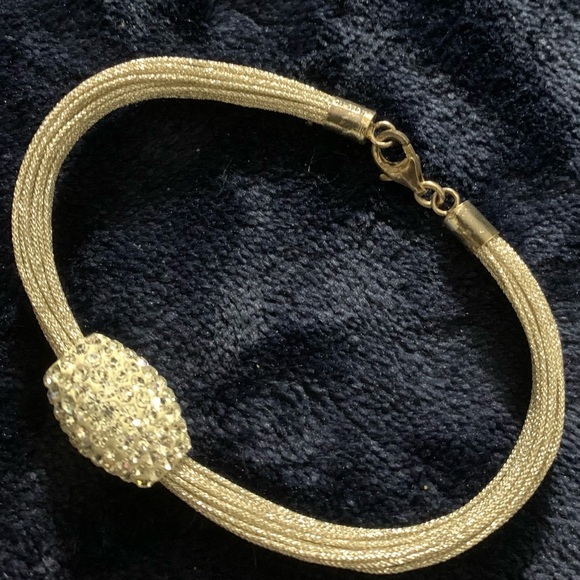 Woman’s Beautiful sterling silver sparkle sliding bead bracelet.Pre-owned. - Picture 5 of 12